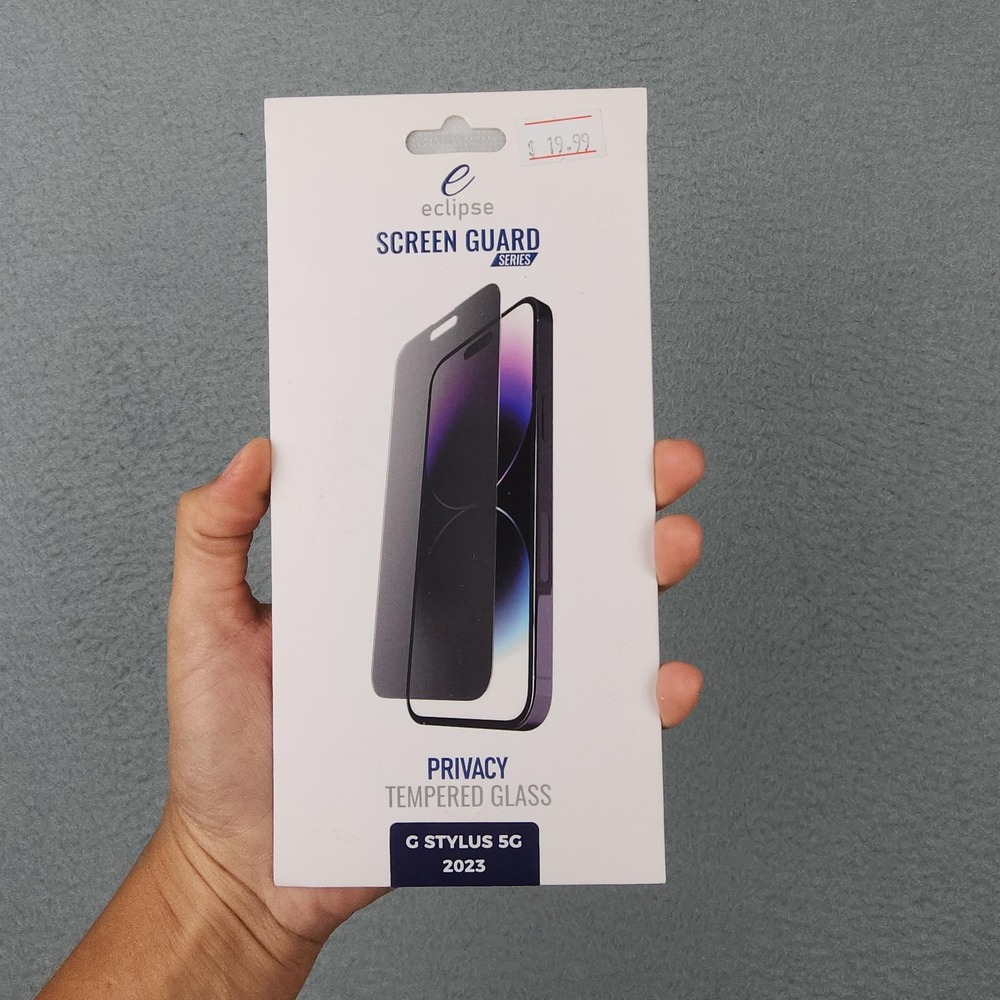 Eclipse Privacy Tempered Glass Black Screen Protector Moto G Stylus 5G 2023